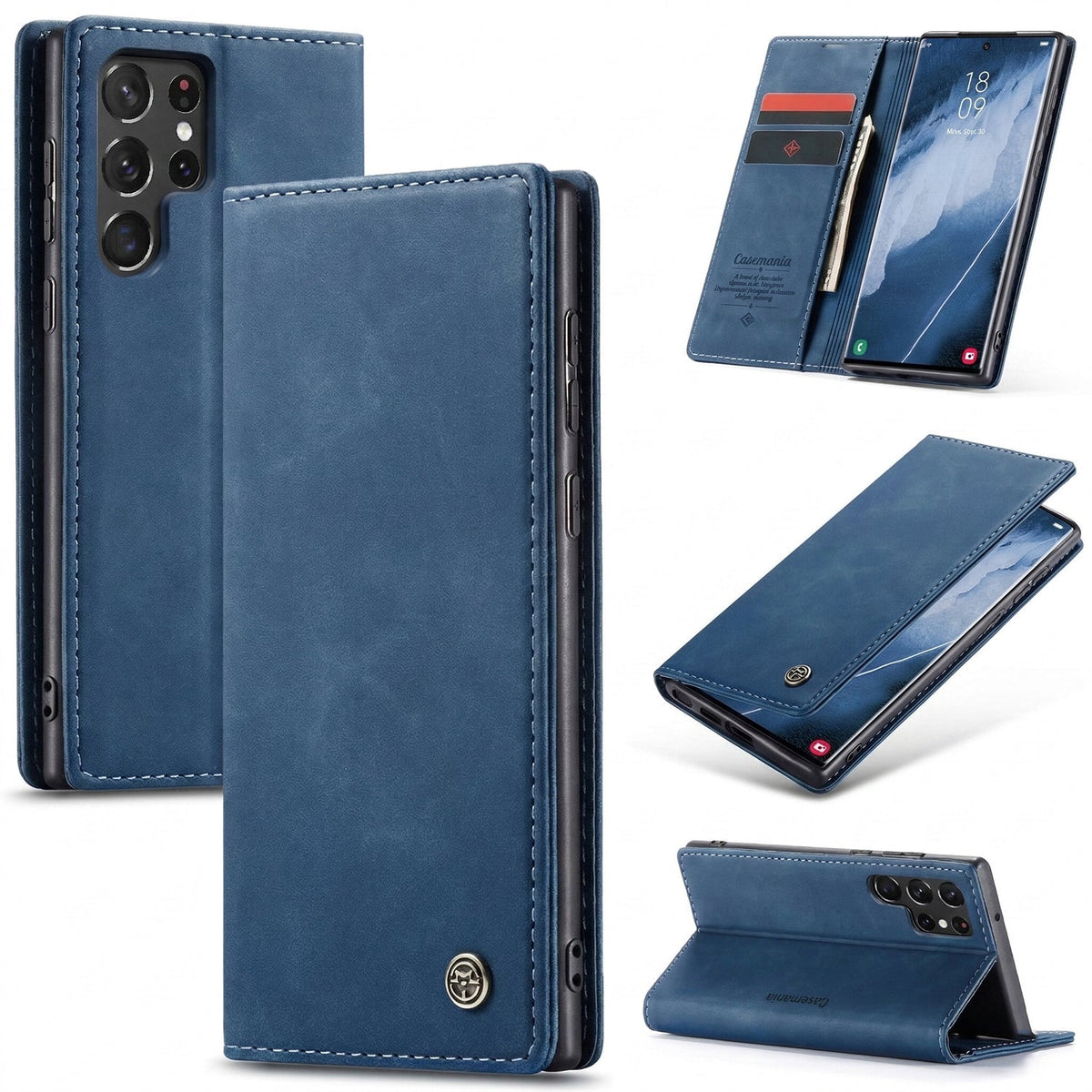 Samsung Galaxy S26 Ultra Case - Navy Blue - Slim Wallet Case