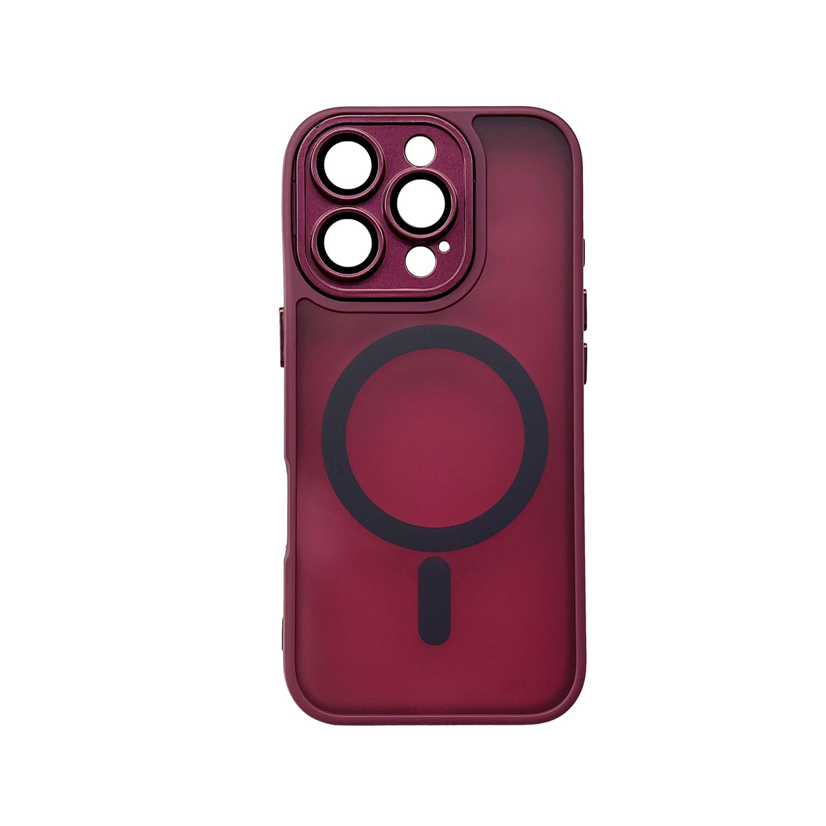 Apple iPhone 16 Pro Hoesje - Bordeaux - Matte Armor MagSafe Back Cover