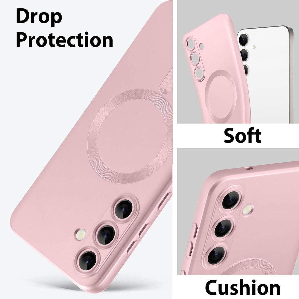 Samsung Galaxy S26 Plus Hoesje - Rosegoud - Matte Siliconen MagSafe Back Cover