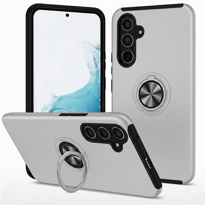 Samsung Galaxy A17 Hoesje - Zilver - Armor Kickstand Back Cover