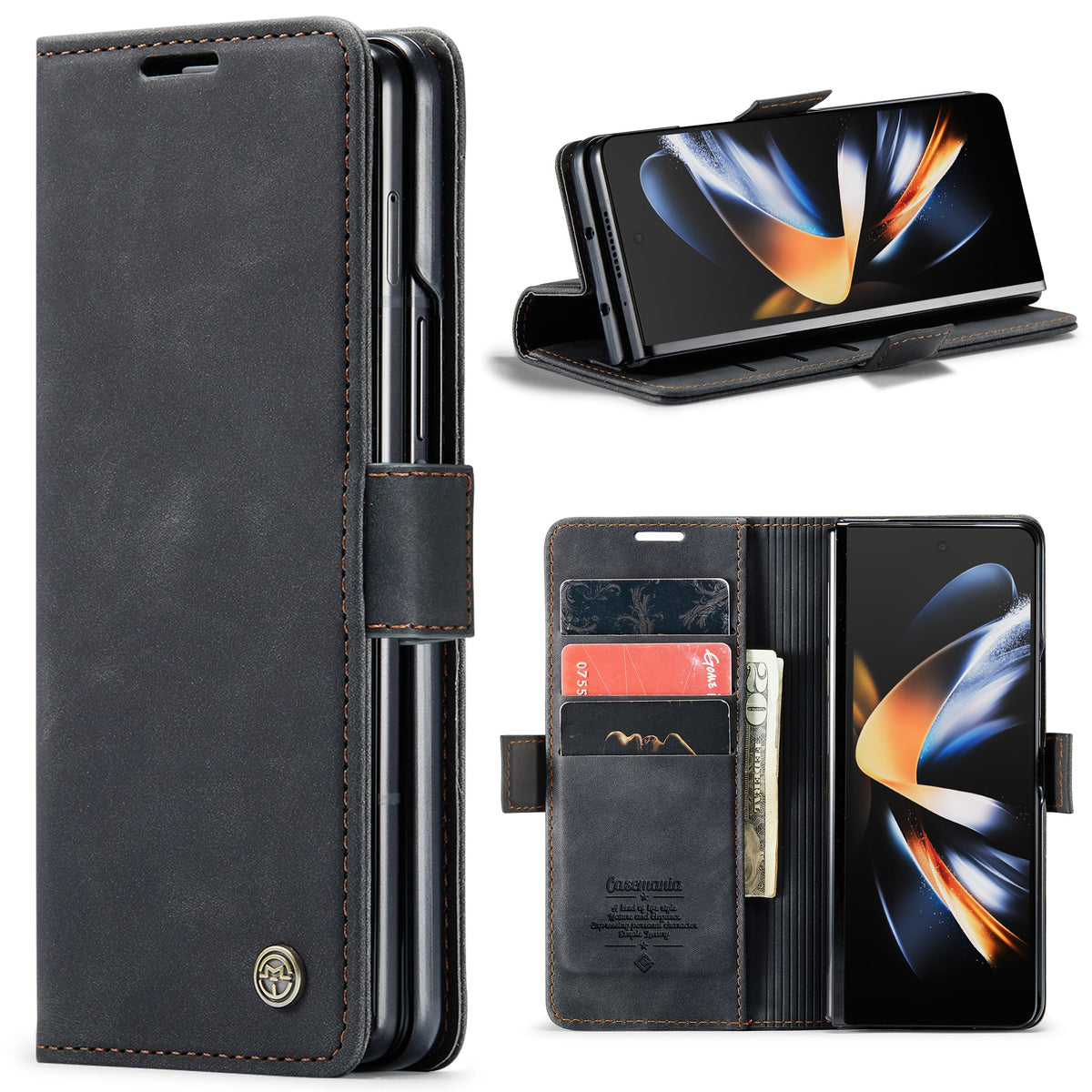 Samsung Galaxy Z Fold 6 Hoesje - Charcoal Gray - Dunne Bookcase