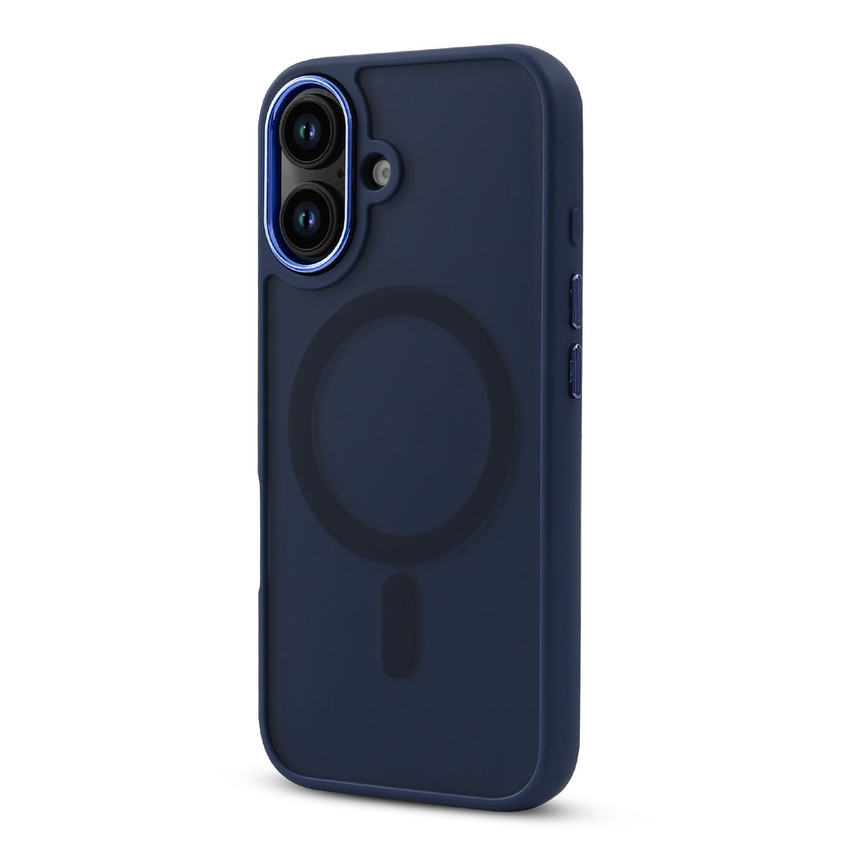 iPhone 16 Hoesje - Blauw - Matte Armor MagSafe Back Cover