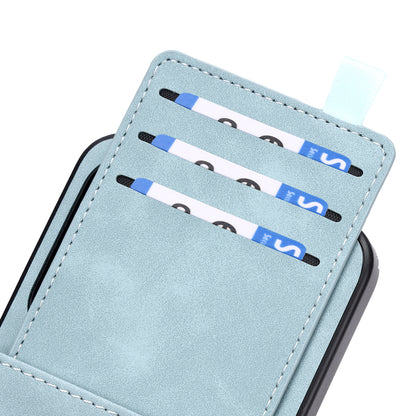 Samsung Galaxy S26 FE Hoesje - Aqua Blue - Kunstleren Back Cover met Pull-Tab Pasjeshouder