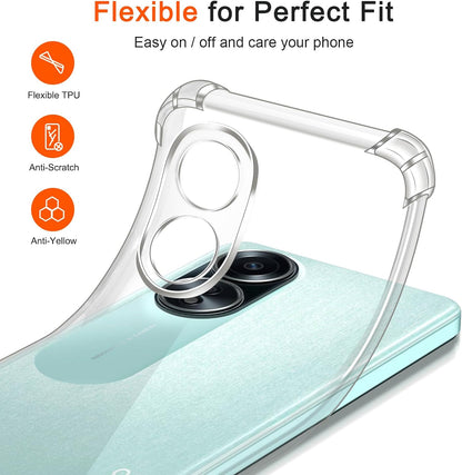 Oppo A58 4G Hoesje - Transparant - Anti-Shock Back Cover