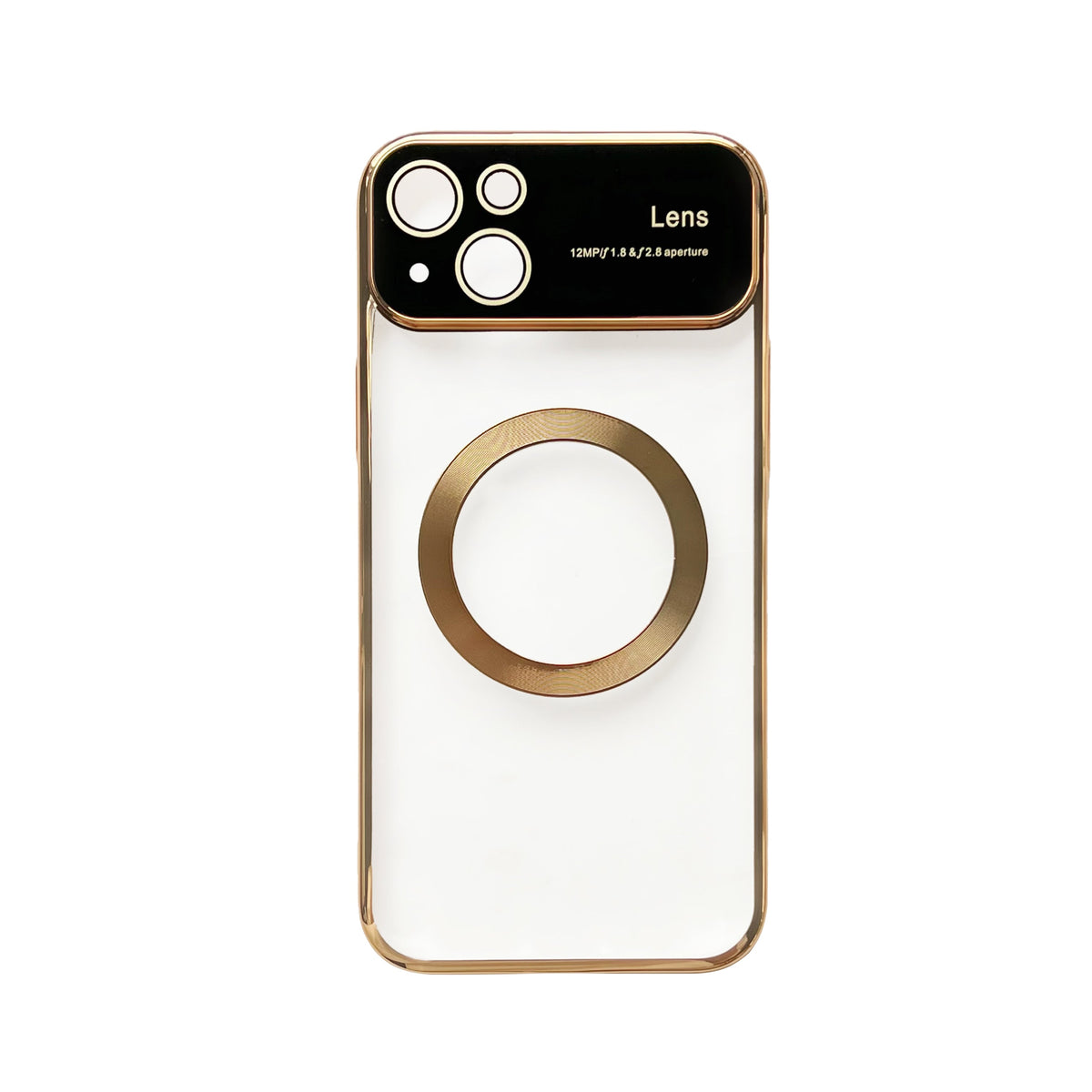 Apple iPhone 15 Case - Gold - Silicone MagSafe Back Cover with Camera Protection