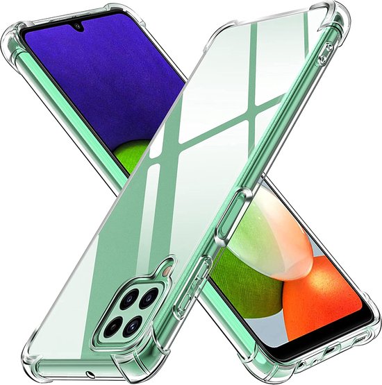 Samsung Galaxy A22 4G Hoesje - Transparant - Anti-Shock Hybrid Back Cover