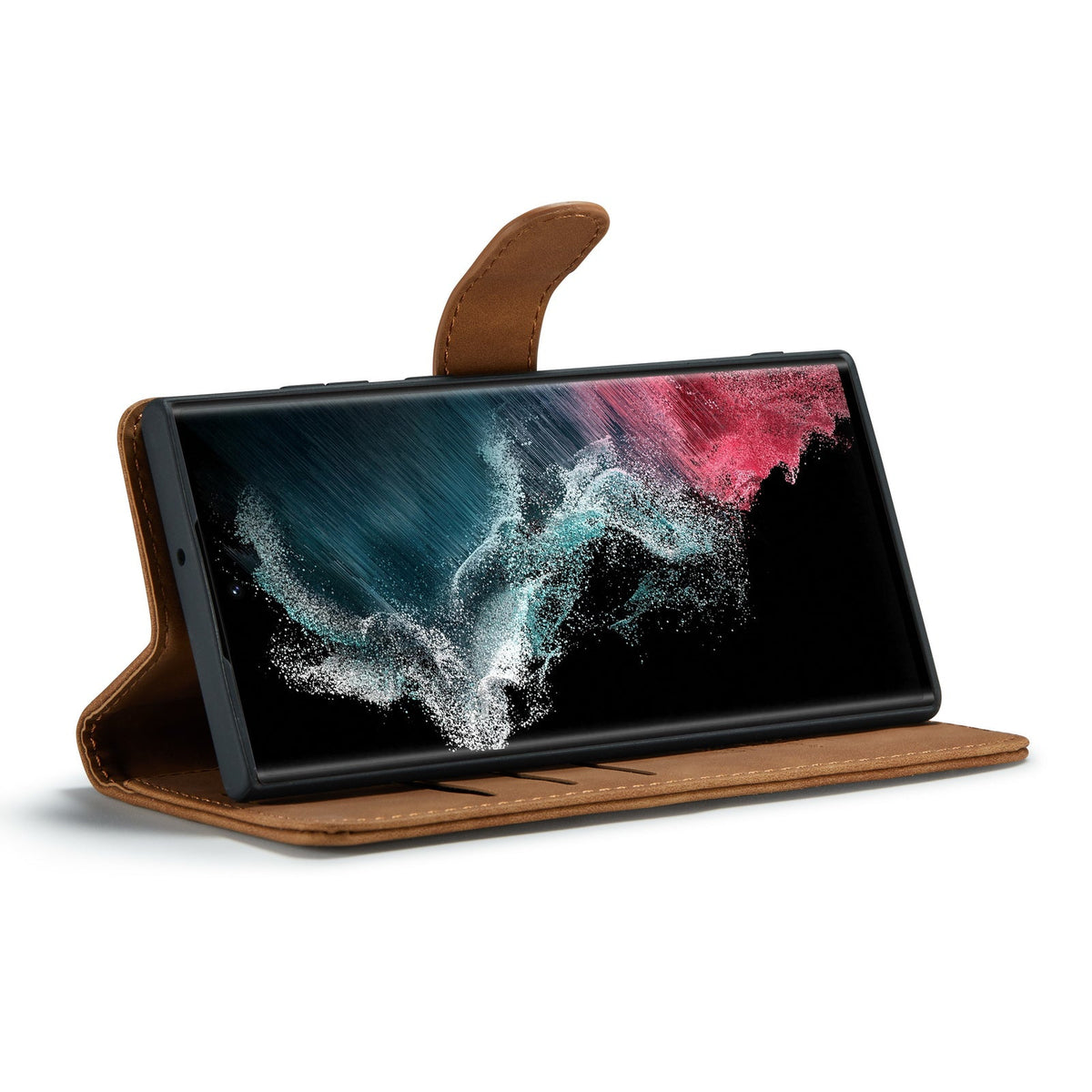 Samsung Galaxy S24 Ultra Hoesje - Sienna Brown - 2 in 1 Bookcase