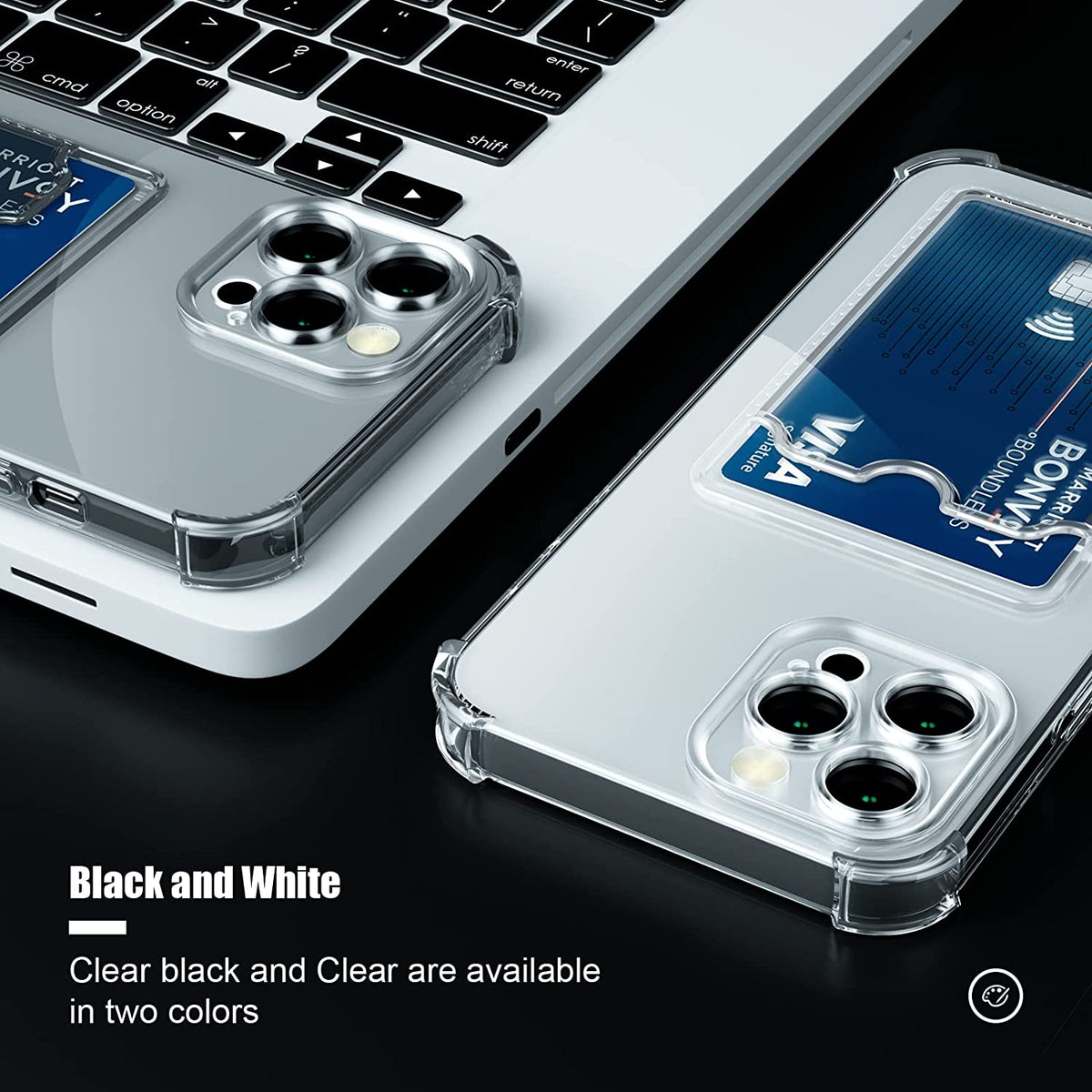 Apple iPhone 12 Pro Max Case - Clear - Back Cover with Card Holder