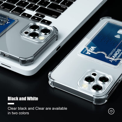 Apple iPhone 12 Pro Max Case - Clear - Back Cover with Card Holder