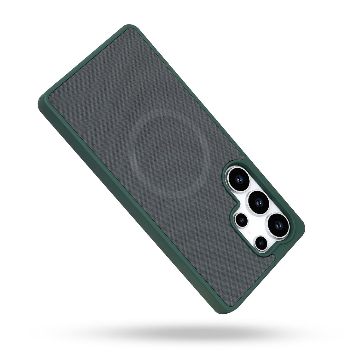 Samsung Galaxy S25 Ultra Hoesje - Groen - Carbon MagSafe Back Cover