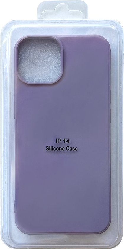 Apple iPhone 14 Hoesje - Paars - Microfiber Siliconen Back Cover