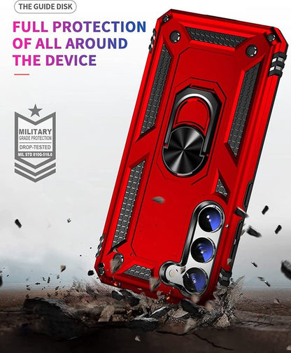 Samsung Galaxy S23 Plus Case - Red - Armor Kickstand Back Cover