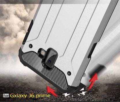 Samsung Galaxy J6+ (2018) Hoesje - Zwart - Armor Back Cover