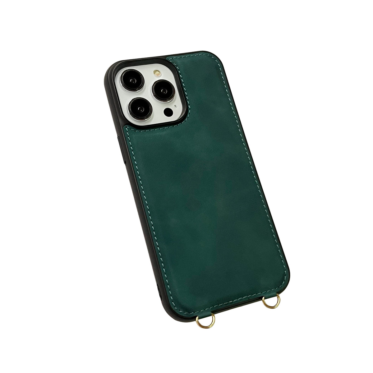 Apple iPhone 16 Pro Max Hülle - Emerald Green - Luxus-Klapphülle mit Kartenfach, Spiegel und Handykette