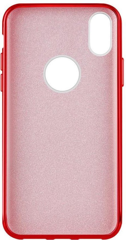 Apple iPhone Xs Max Case - Red - Glitter Back Cover