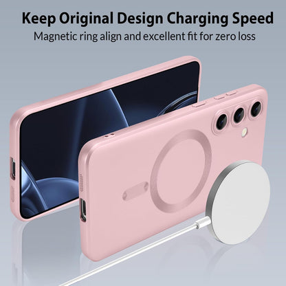 Samsung Galaxy S25 Plus Hoesje - Roze - Matte Siliconen MagSafe Back Cover