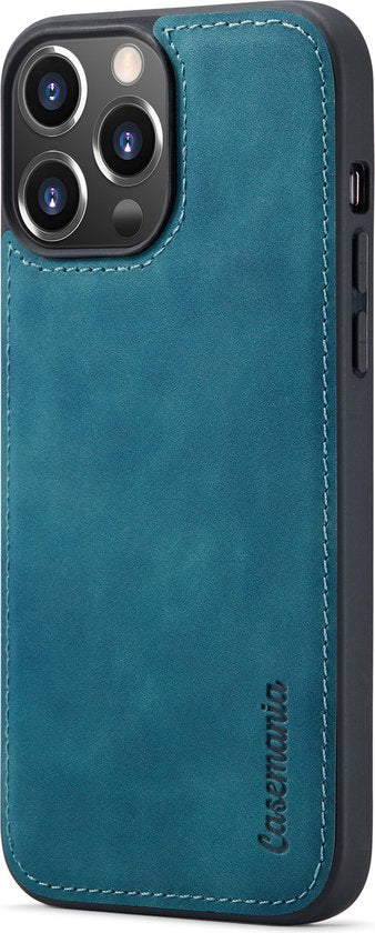 Apple iPhone 13 Pro Hoesje - Emerald Green - Luxe 2 in 1 Bookcase met 10 Kaart Vakken en Polskoord