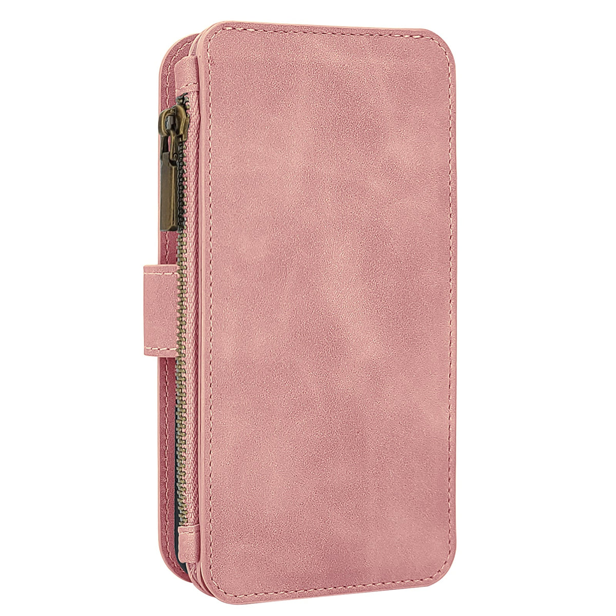 Samsung Galaxy S25 Ultra Case - Pale Pink - 2-in-1 Wallet Case with Zipper