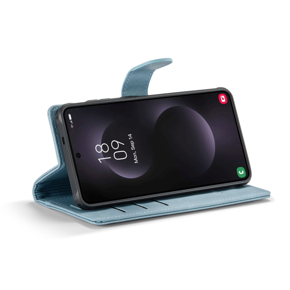 Samsung Galaxy S25 Edge Hoesje - Aqua Blue - Luxe 2 in 1 MagSafe Bookcase