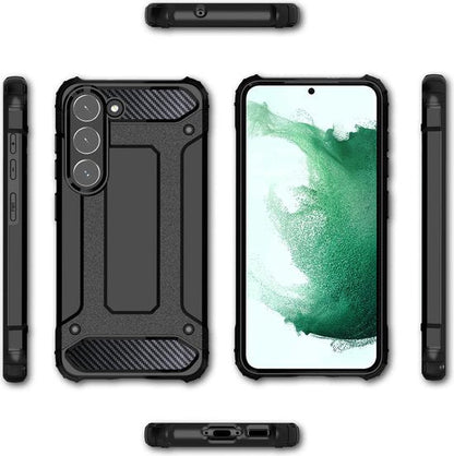 Samsung Galaxy S23 Plus Hoesje - Zwart - Armor Kickstand Back Cover