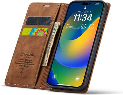 Apple iPhone 14 Pro Max Case - Sienna Brown - Slim Wallet Case