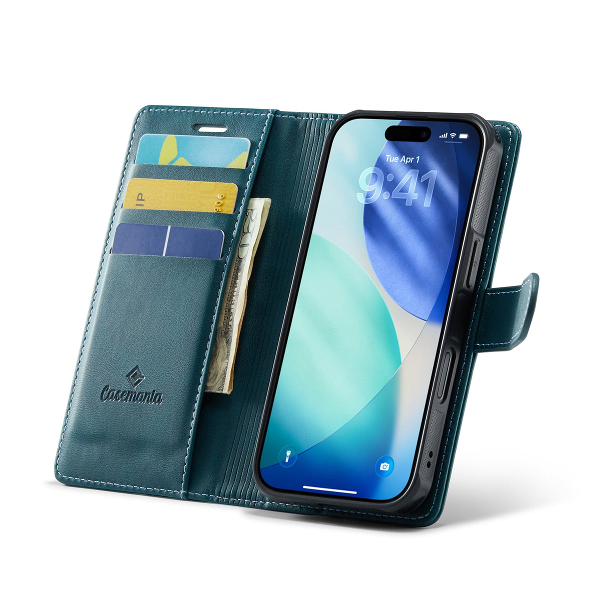 Apple iPhone 17 Hoesje - Emerald Green - Luxe 2 in 1 MagSafe Bookcase