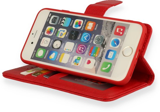 iPhone SE 2022 Hoesje - Rood - Luxe Bookcase