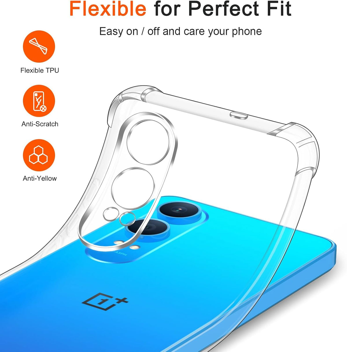 OnePlus Nord CE 4 Lite Case - Clear - Shockproof Back Cover