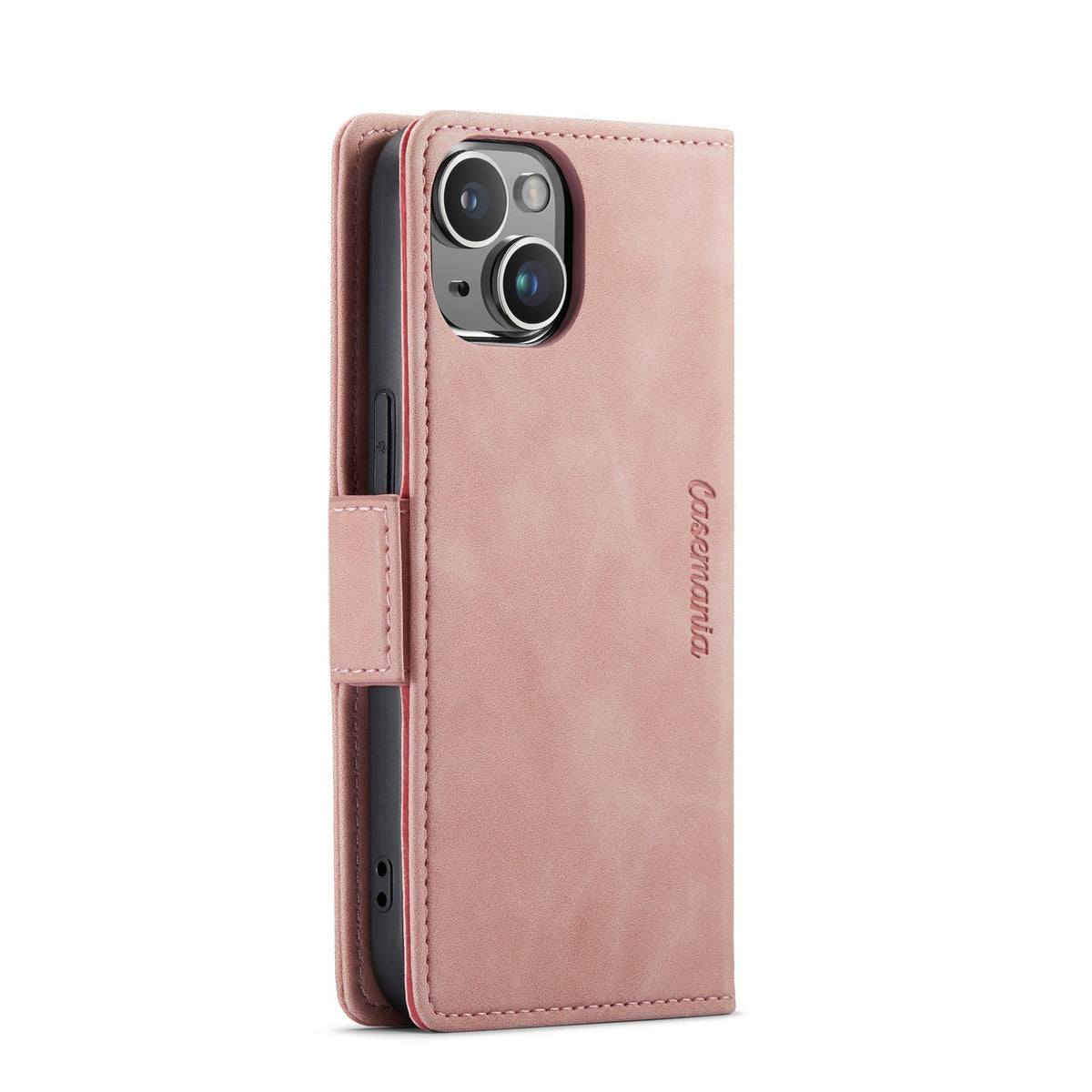 Apple iPhone 15 Hülle - Pale Pink - Portemonnaie-MagSafe-Klapphülle mit Kartenfach