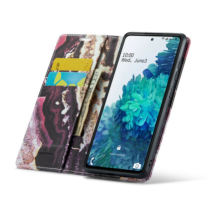 Samsung Galaxy A14 5G Hoesje - Magenta Eudialyte - Marmer Portemonnee Bookcase