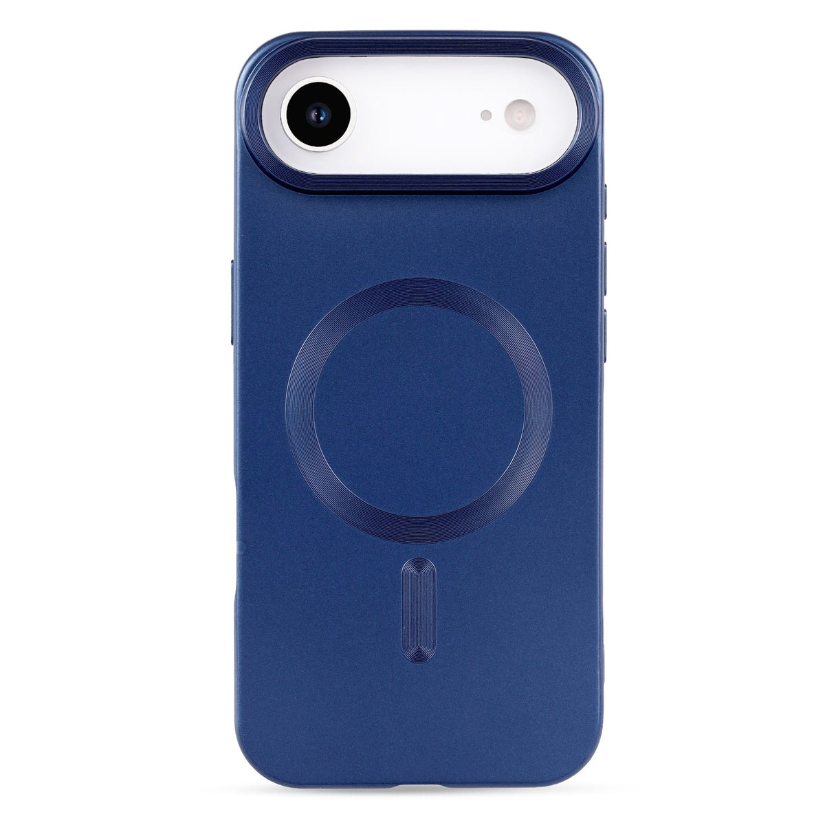Apple iPhone Air Hoesje - Donker Blauw - Matte Siliconen MagSafe Back Cover