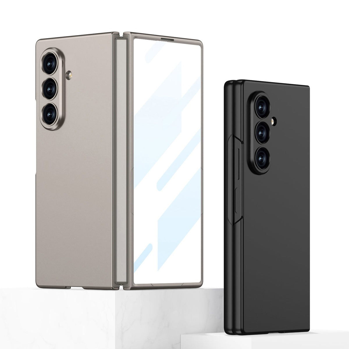 Samsung Galaxy Z Fold8 Ultra Case - Grey - Ultra-thin Back Cover with Built-in Screen Protector