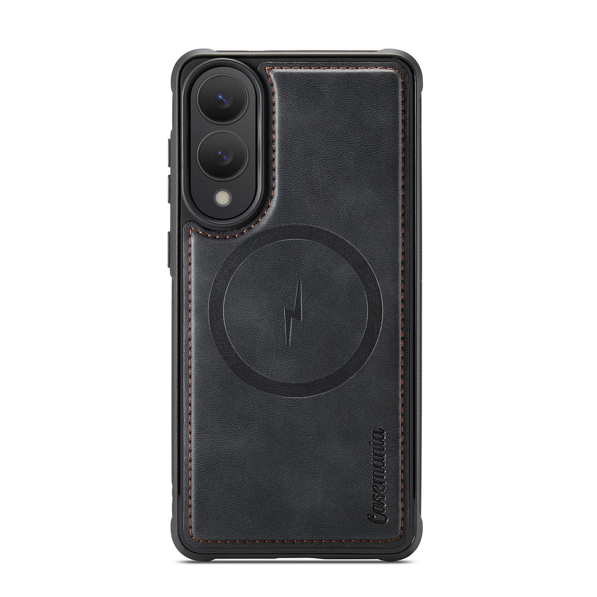 Samsung Galaxy S25 Edge Case - Charcoal Gray - Luxury 2-in-1 MagSafe Wallet Case