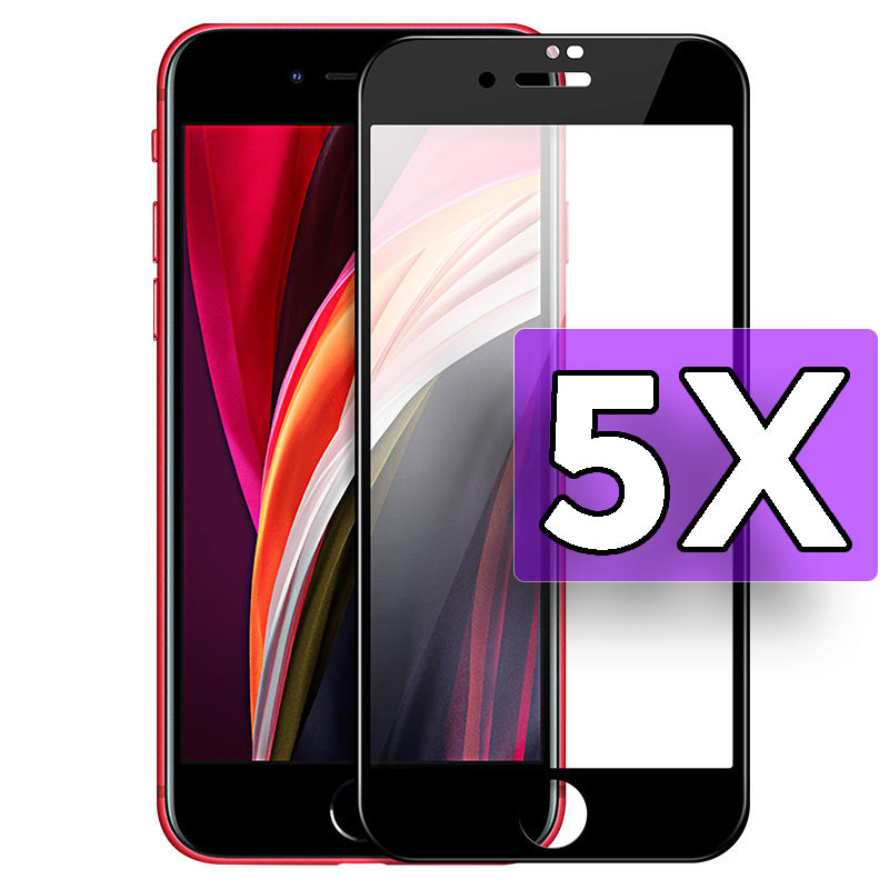 Apple iPhone SE (2022) / SE (2020) Panzerglas - Full Cover - 5 Stück