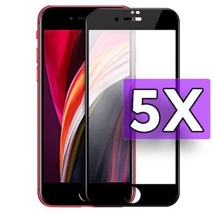 Apple iPhone SE (2022) / SE (2020) Panzerglas - Full Cover - 5 Stück