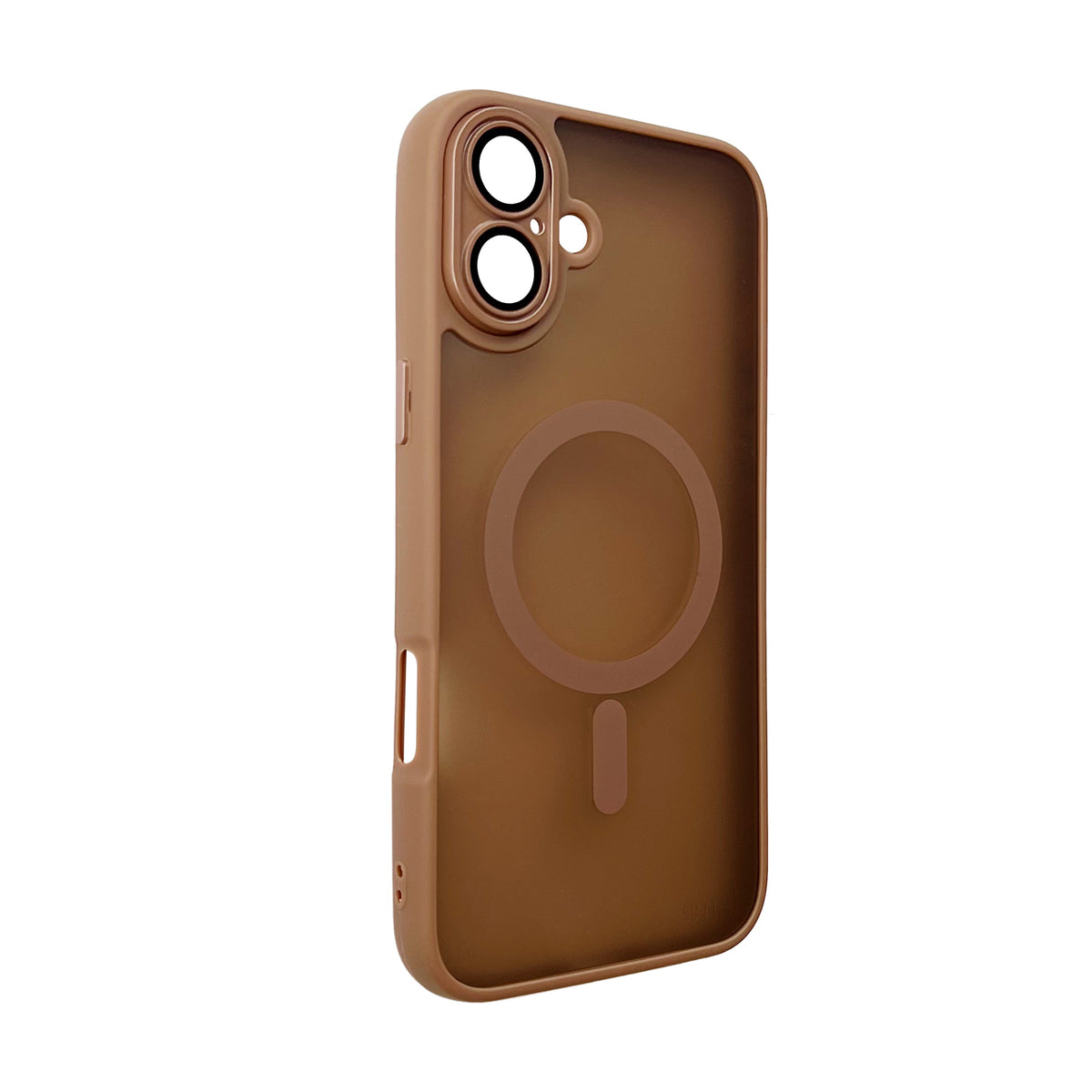 Apple iPhone 16 Plus Hoesje - Bruin - Matte Armor MagSafe Back Cover
