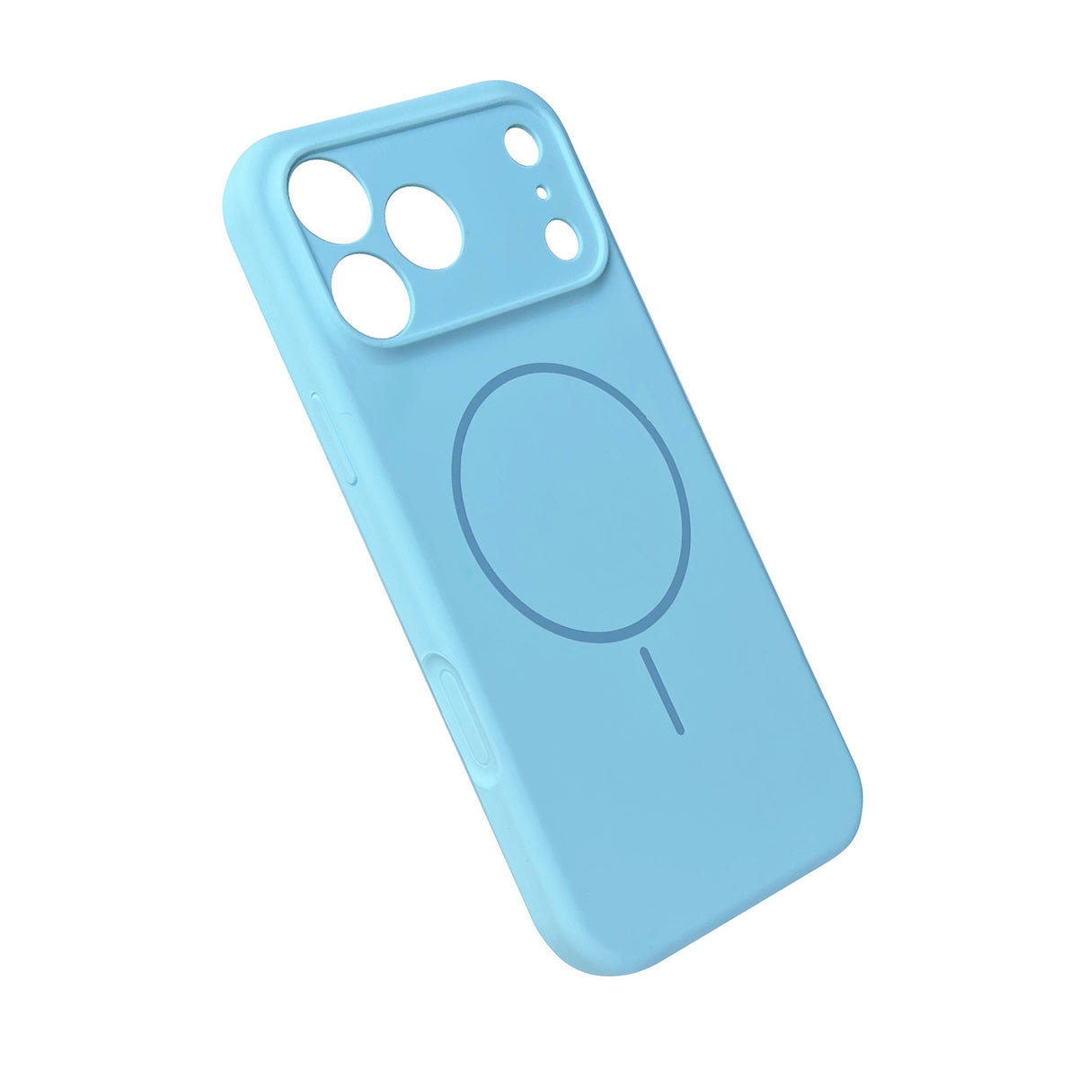Apple iPhone 18 Pro Max Hoesje - Licht Blauw - Zachte Liquid Siliconen MagSafe Back Cover
