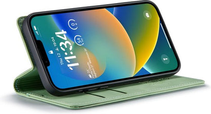 Apple iPhone 14 Plus Hoesje - Pistache Green - Dunne Bookcase