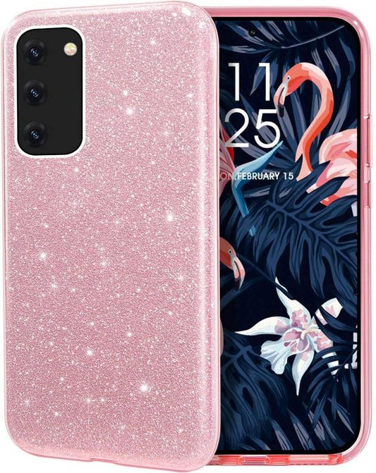 Samsung Galaxy A42 5G Hülle - Rosa - Glitzer-Backcover