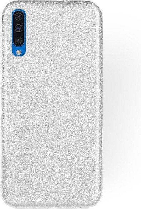 Samsung Galaxy A30s Hülle - Silber - Glitter Back Cover