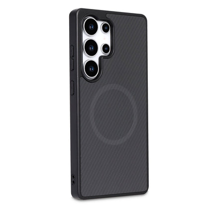 Samsung Galaxy S23 Ultra Hoesje - Zwart - Carbon MagSafe Back Cover