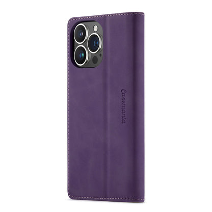 Apple iPhone 15 Pro Hülle - Dunkelviolett - Dünne Bookcase