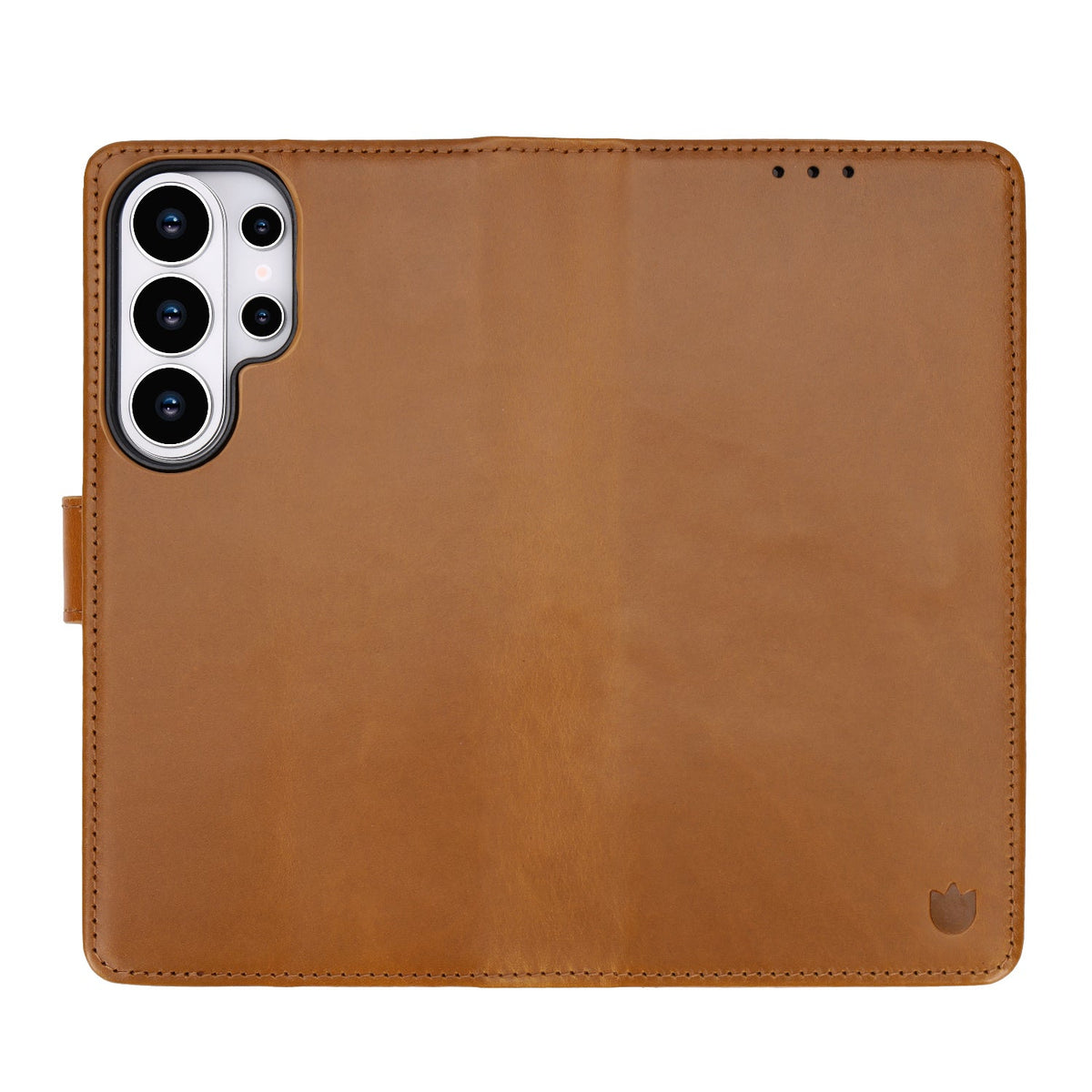 Samsung Galaxy S26 Ultra Hoesje - Sienna Brown - Echt Leren 2 in 1 MagSafe Bookcase