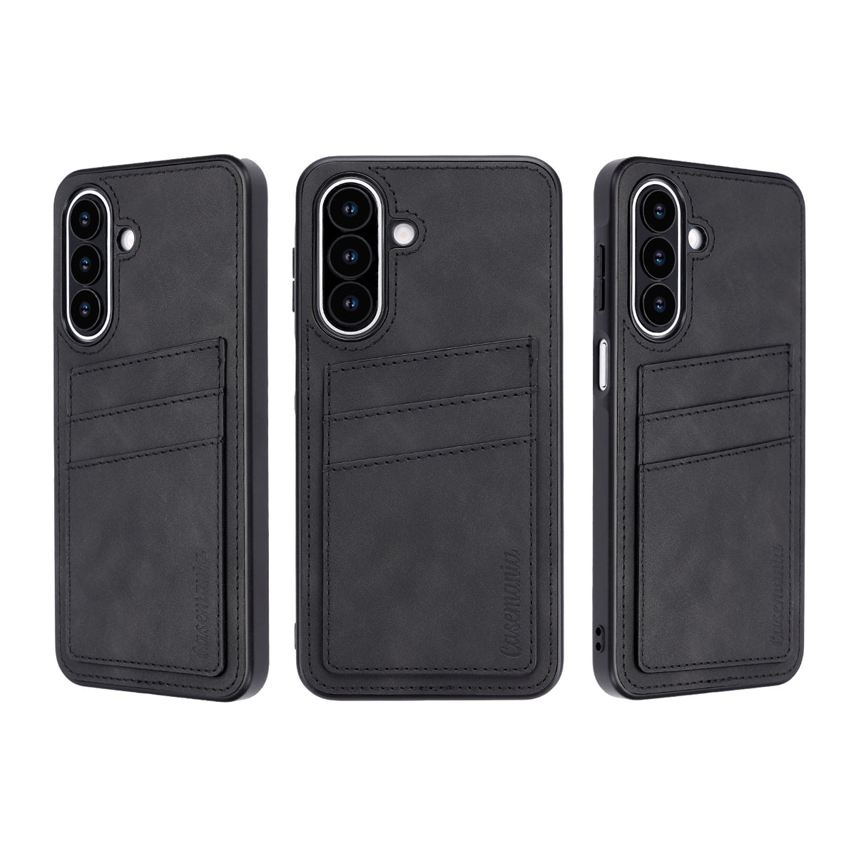 Samsung Galaxy S26 FE Hoesje - Charcoal Gray - Kunstleren Back Cover met Pasjeshouder