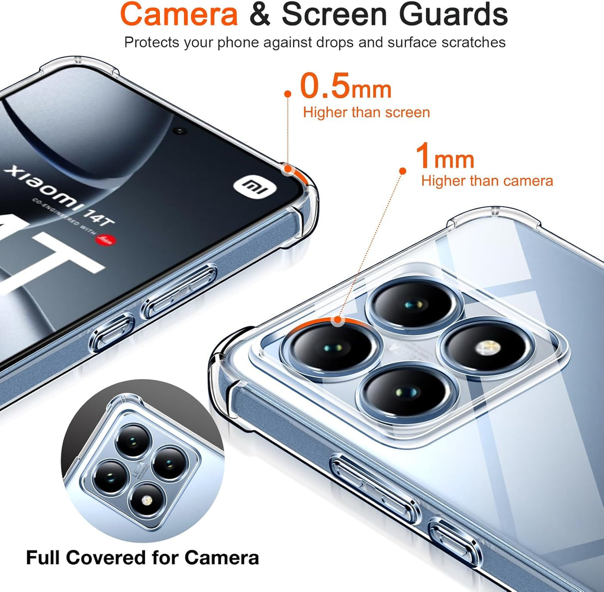 Xiaomi 14T Hoesje - Transparant - Anti-Shock Back Cover