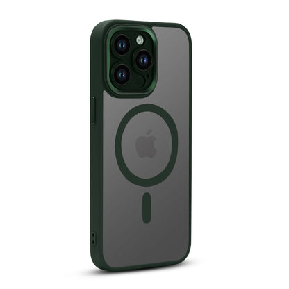 Apple iPhone 15 Pro Max Hoesje - Groen - Bumper MagSafe Back Cover