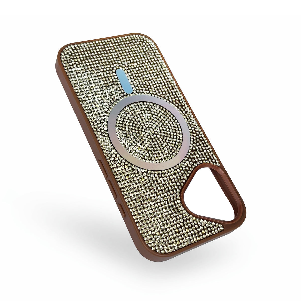Apple iPhone 17 Case - Brown - Diamond Glitter MagSafe Back Cover