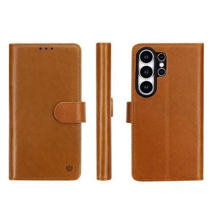 Samsung Galaxy S26 Ultra Hoesje - Sienna Brown - Echt Leren Bookcase