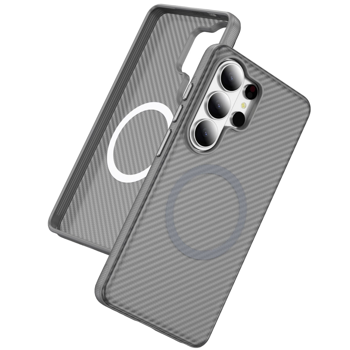 Samsung Galaxy S26 Ultra Hoesje - Grijs - Carbon MagSafe Back Cover