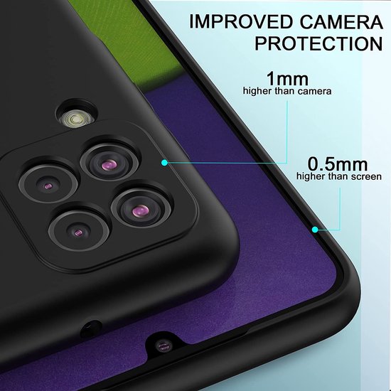 Samsung Galaxy A22 4G Hoesje - Zwart - Siliconen Back Cover